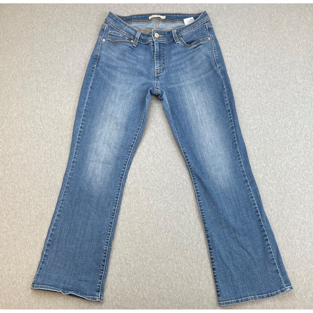 Levis Jeans Womens 14 Blue Cotton Blend Stretch 529 Curvy Bootcut Mid-Rise